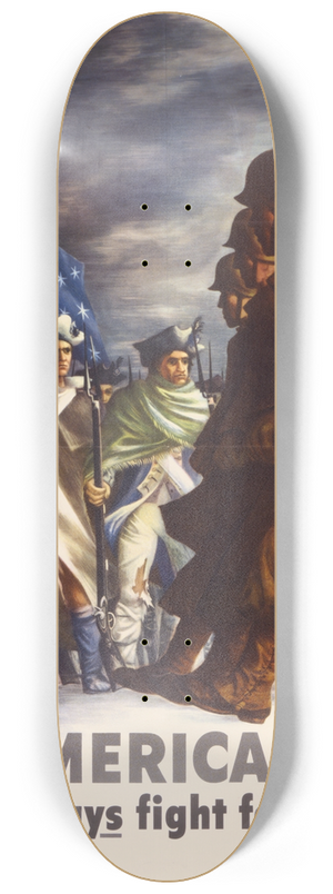 Bernard Perlin - Americans will always fight for liberty 8.25 inch art skate deck