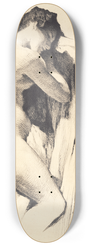 Frans Schwartz - Siddende ung ngen kvinde med hovedet hvilende over den ene arm 8.25 inch art skate deck Frans Schwartz - Siddende ung ngen kvinde med hovedet hvilende over den ene arm 8.25 inch art skate deck