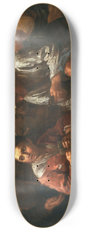 Bernhard Keilhau - Card players 8.25 inch art skate deck