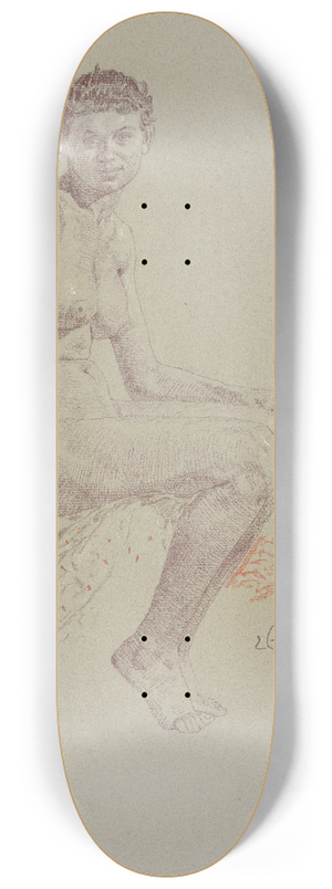 Bernhard Pankok - Female nude 8.25 inch art skate deck