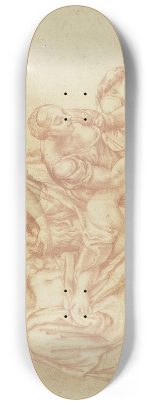 Bernhard von Neher the elder - Bathseba bathing 8.25 inch art skate deck