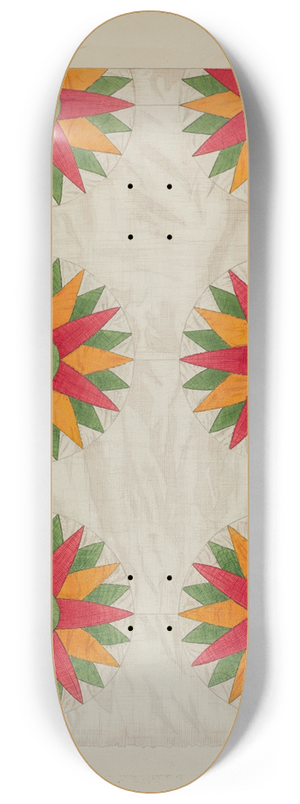 Bertha Semple - Patchwork Quilt  Top 8.25 inch art skate deck