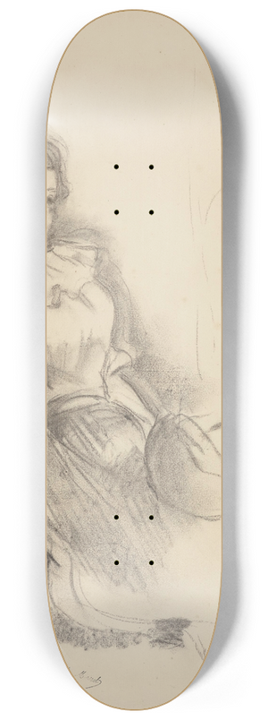 Berthe Morisot - Study for La Robe rose 8.25 inch art skate deck