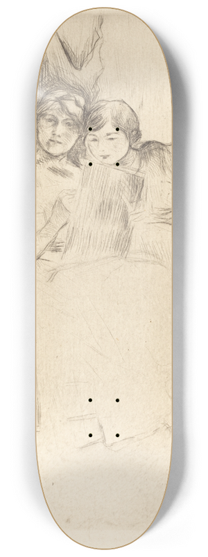 Berthe Morisot - The Drawing Lesson 8.25 inch art skate deck