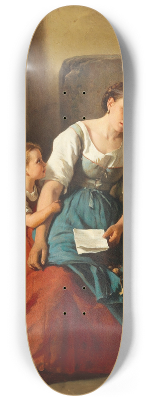 Berthold Woltze - Der Brief 8.25 inch art skate deck