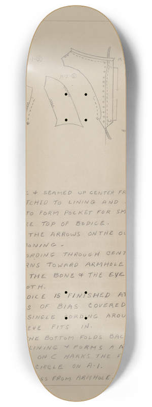 Bessie Forman - Dress Pattern 8.25 inch art skate deck