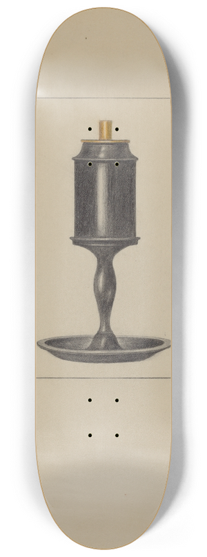 Bessie Forman - Pewter Lamp 8.25 inch art skate deck