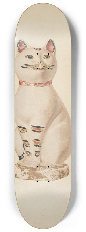 Betty Fuerst - Chalkware Cat 8.25 inch art skate deck