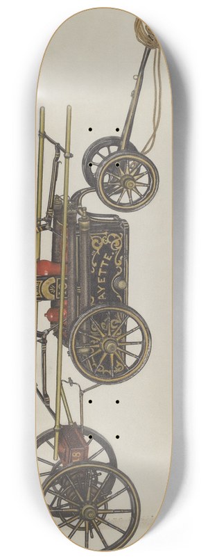 Betty Fuerst - Model of a Fire Engine 8.25 inch art skate deck