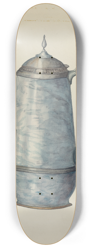 Beulah Bradleigh - Pewter Coffee Pot 8.25 inch art skate deck