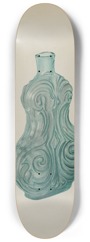 Beverly Chichester - Blue-Green Corset Flask 8.25 inch art skate deck
