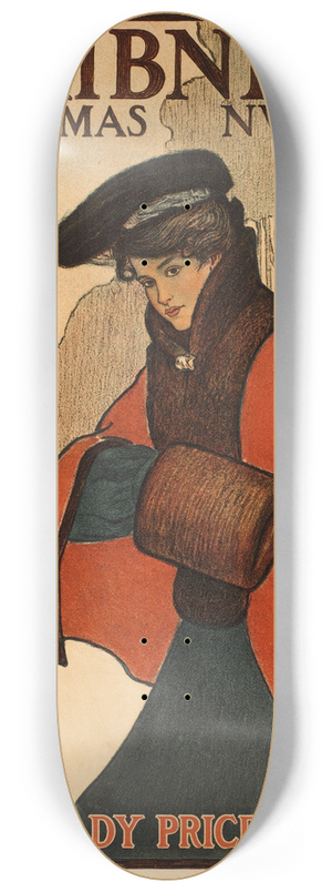 Blendon Campbell - Scribners Christmas number 8.25 inch art skate deck
