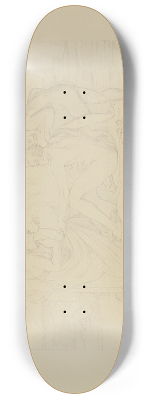 Bonaventura Genelli - Aus dem Leben eines Wstlings; VII. Der Wstling bei einer Hexe 8.25 inch art skate deck
