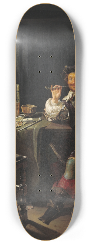 Frans van Mieris the Elder - A Soldier Smoking a Pipe 8.25 inch art skate deck Frans van Mieris the Elder - A Soldier Smoking a Pipe 8.25 inch art skate deck