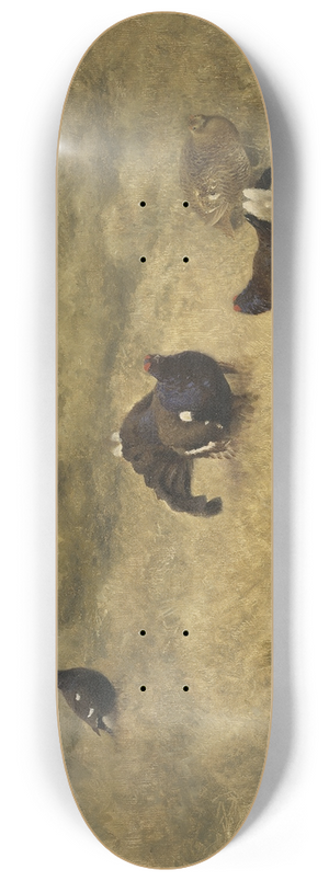 Bruno Liljefors - Blackgame in Springtime 8.25 inch art skate deck