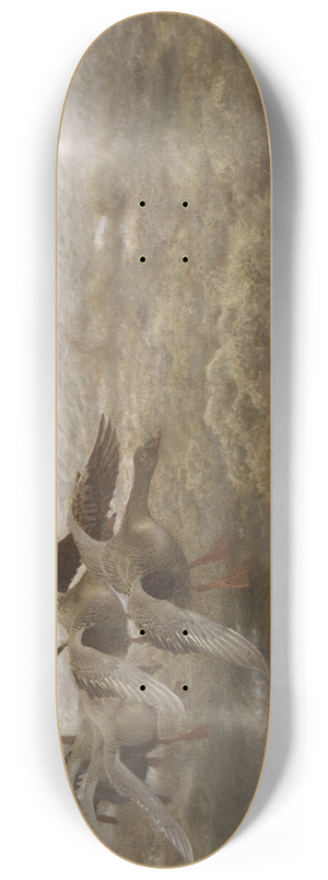 Bruno Liljefors - Wildgeese Settling 8.25 inch art skate deck
