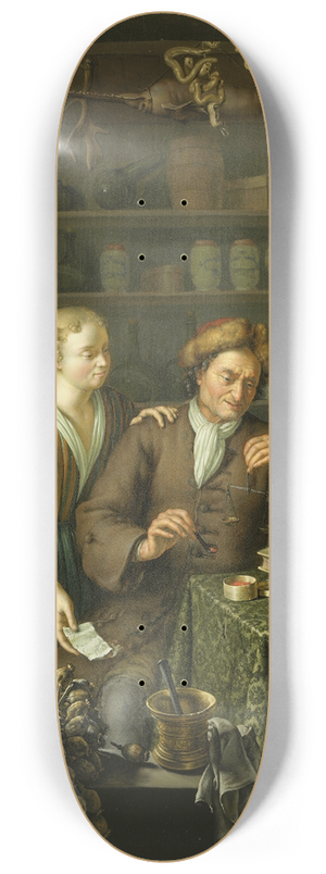 Frans Van Mieris The Younger - The Pharmacist 8.25 inch art skate deck