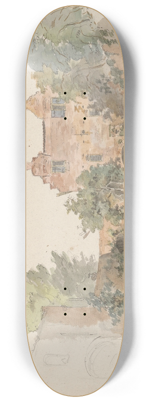 Bruno van Straaten - Oude huizen op een stadswal 8.25 inch art skate deck