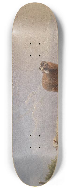 Frans van Severdonck - Schafe in Landschaft 8.25 inch art skate deck