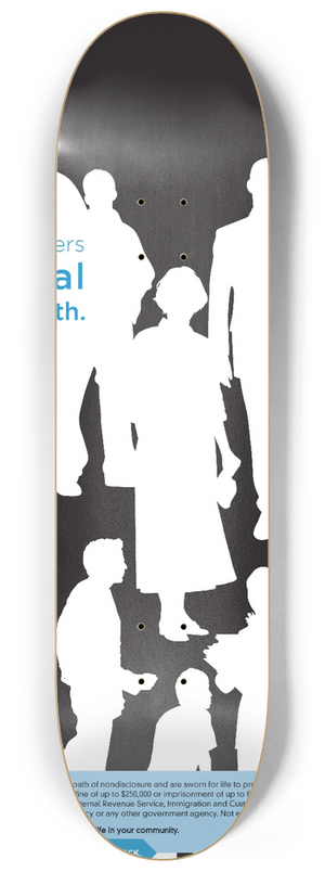 Bureau of the Census - Confidentiality Poster 8.25 inch art skate deck