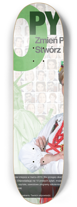 Bureau of the Census - Polish Awareness Poster 8.25 inch art skate deck