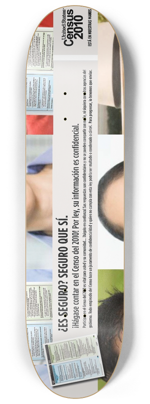 Bureau of the Census - Spanish Confidentiality Poster 8.25 inch art skate deck