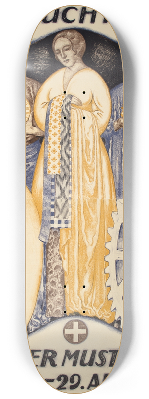 Burkhard Mangold - Besucht die Schweizer Mustermesse 8.25 inch art skate deck
