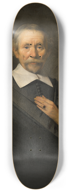 Caesar Van Everdingen - Self-portrait of Caesar van Everdingen 8.25 inch art skate deck