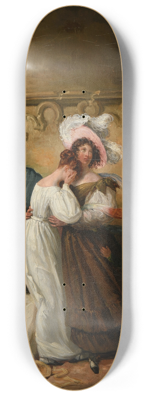 Camille-Joseph-Etienne Roqueplan - Scne dorage 8.25 inch art skate deck