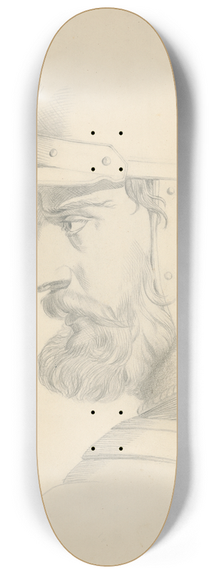 Frantiek Klimkovi - Mans head with a helmet 8.25 inch art skate deck