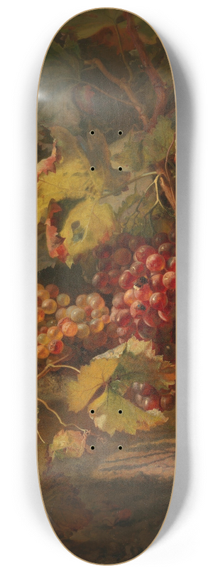Frants Diderik Be - Still Life with Grapes 8.25 inch art skate deck Frants Diderik Be - Still Life with Grapes 8.25 inch art skate deck