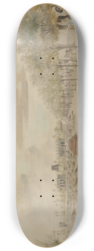 Carel Frederik Reimer - Begraafplaats met begrafenisstoet in India 8.25 inch art skate deck