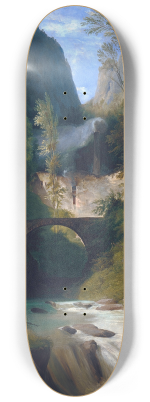 Carl Blechen - Gorge near Amalfi 8.25 inch art skate deck