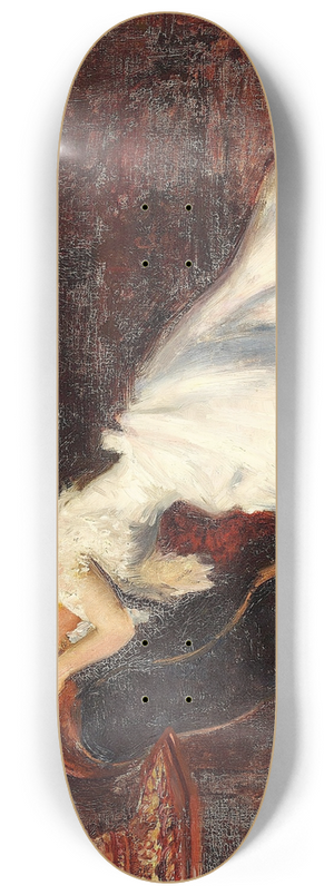 Carl Carlsen - Interir med pige p en sofa 8.25 inch art skate deck