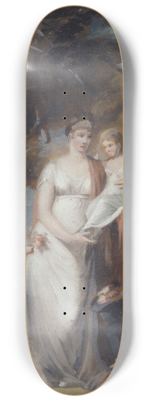 Carl Frederik von Breda - Queen Fredrika with her children 8.25 inch art skate deck
