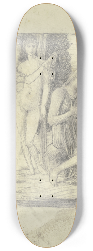 Carl Freiherr von Pidoll zu Quintenbach - Mnnliche, weibliche und Kinderakte in einer Landschaft 8.25 inch art skate deck