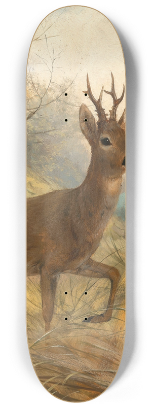 Carl Friedrich Deiker - A Buck and a Doe 8.25 inch art skate deck