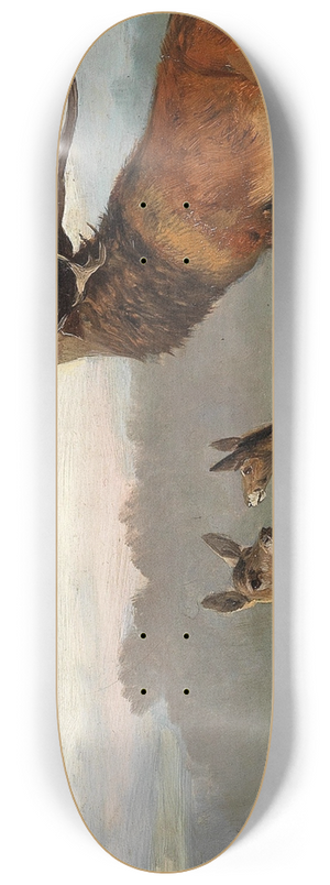 Carl Friedrich Deiker - Die Rivalen 8.25 inch art skate deck