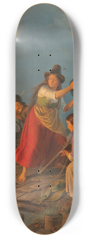 Carl Friedrich Moritz Mller - A Scene From The Tyrolean Rebellion 8.25 inch art skate deck