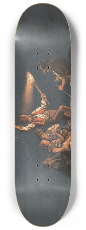 Carl Friedrich Moritz Mller - Nchtliche berfahrt 8.25 inch art skate deck