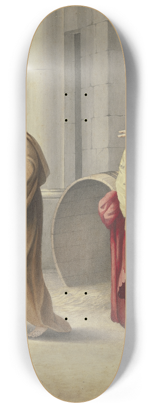 Carl Friedrich Wendelstadt - Diogenes looking for people 8.25 inch art skate deck