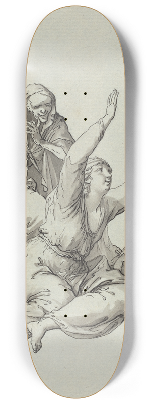 Carl Gotthard Langhans - Death Stalking a Woman 8.25 inch art skate deck