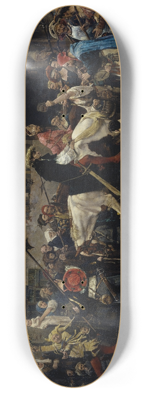 Carl Gustaf Hellqvist - Peder Sunnanvders and Mster Knuts Ignominious Entry into Sthlm 1526 8.25 inch art skate deck