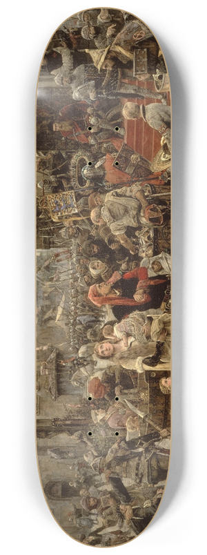 Carl Gustaf Hellqvist - Valdemar Atterdag Holding Visby to Ransom, 1361 8.25 inch art skate deck