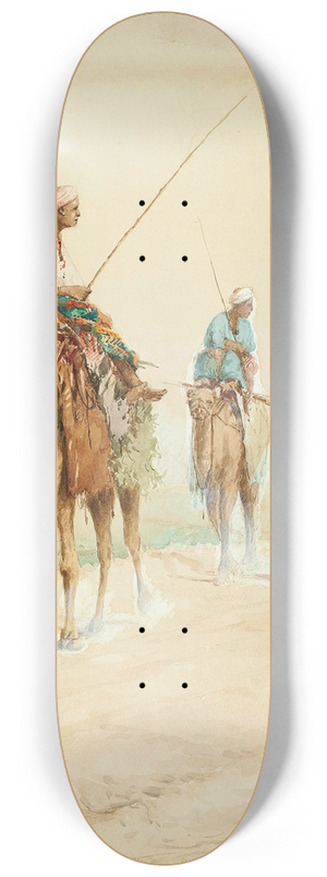 Carl Haag - Arab travellers on an Egyptian road 8.25 inch art skate deck