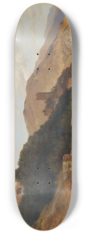 Carl Hasch - Italienische Abendlandschaft (Herbstabend an der Riviera bei Bordighera) 8.25 inch art skate deck