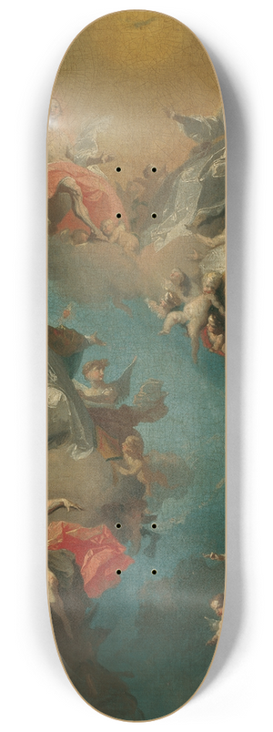Franz Anton Maulbertsch - Die Aufnahme des heiligen Augustinus in den Himmel 8.25 inch art skate deck