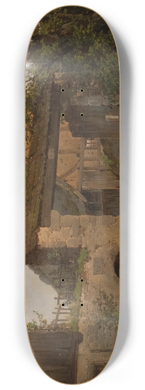 Carl Julius von Leypold - Farmstead in spring 8.25 inch art skate deck