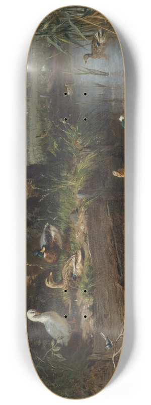 Carl Jutz - Enten am Bach 8.25 inch art skate deck