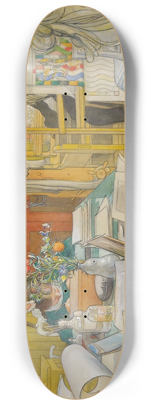 Carl Larsson - Verkstaden (The Workshop) 8.25 inch art skate deck